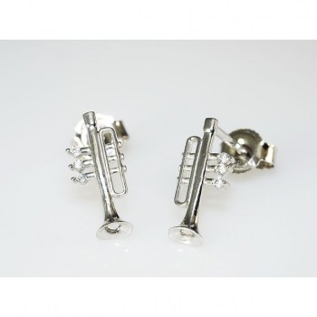 Rockys Earrings Trumpet Silver 925, zirconia купить