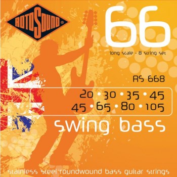 Rotosound RS668 8-Strings Swing Bass 66, Stainless Steel купить