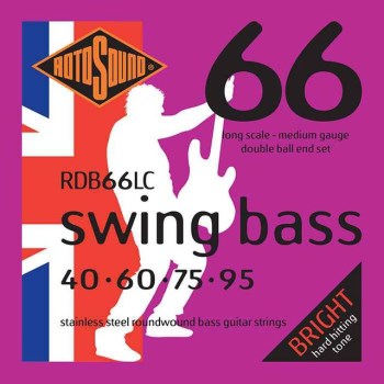 Rotosound RDB66LC Swing Bass 66 Double Ball End Stainless Steel 4-String Set Medium 40-95 купить