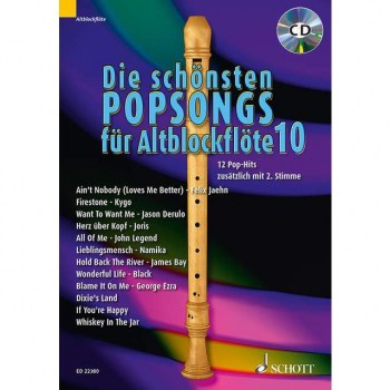 Schott-Verlag Die schonsten Popsongs 10 m.CD 1-2 Alt-Blockfloten купить