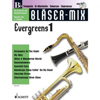 Schott-Verlag Evergreens, Bloser-Mix Play-along Bb-Instrumente купить