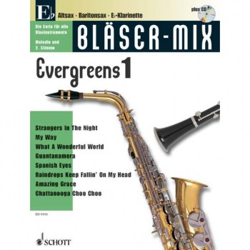 Schott-Verlag Evergreens, Bloser-Mix Play-along Eb-Instrumente купить
