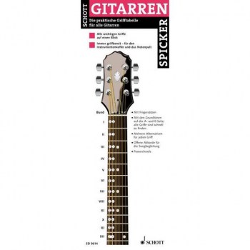 Schott-Verlag Gitarren-Spicker Grifftabelle for Gitarren купить