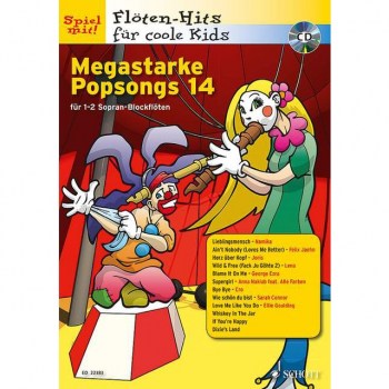 Schott-Verlag Megastarke Popsongs 14 mit CD 1-2 Sopran-Blockfloten купить