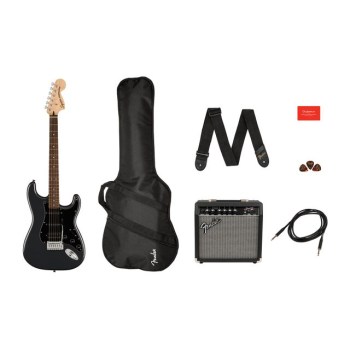 Squier Affinity Series Stratocaster HSS Pack LRL Charcoal Frost Metallic купить