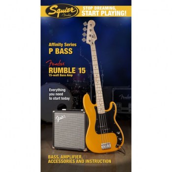 Squier by Fender Affinity Series Precision Bass Pack Butterscotch Blonde w/ Fender Rumble 15 купить