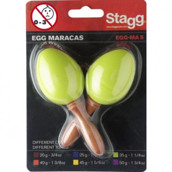 Stagg Maracas EGG-MA S, Green, Short Handled купить