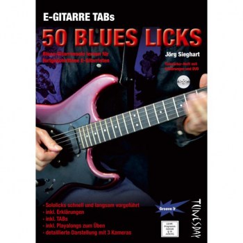 Tunesday E-Gitarre TABs: 50 Blues Licks Buch und DVD купить