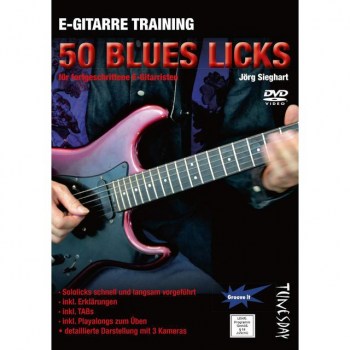 Tunesday E-Gitarre Training: 50 Blues Licks, Lehr-DVD mit TAB купить