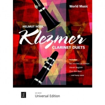 Universal Edition Klezmer Clarinet Duets Hodl, 2 Klarinetten купить