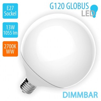 V-TAC 13W LED E27 120 Globe, DIMMBAR ,2700K Warmweio,1055lm купить