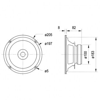 Visaton BG 20 - 8 Ohm 70W, 8" купить