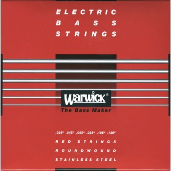 Warwick Bass Strings, 25-135,Red 6 String Set, Stainless Steel купить