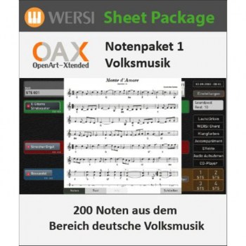 Wersi OAX Notenpaket 1 Deutsche Volksmusik купить