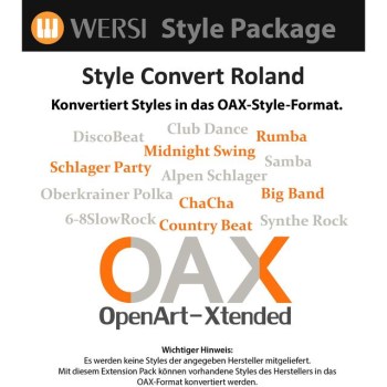 Wersi OAX Style-Konvertierung Roland G70 und vorher купить