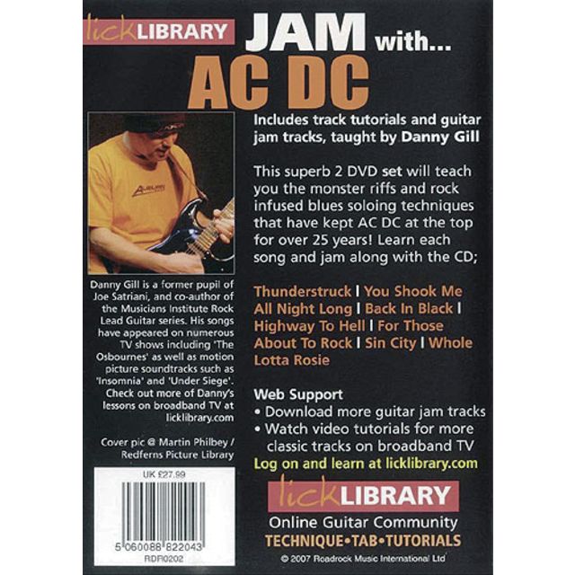 Roadrock International Lick Library CD Jam With AC/DC 2 DVD 