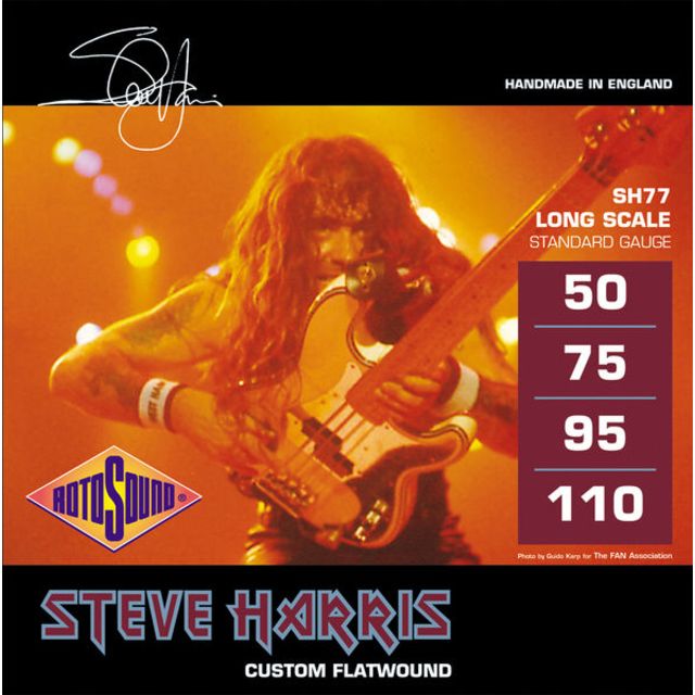 Rotosound Bass Strings SH77, 50-110, Flat Steve Harris, Monel Flatwound купить
