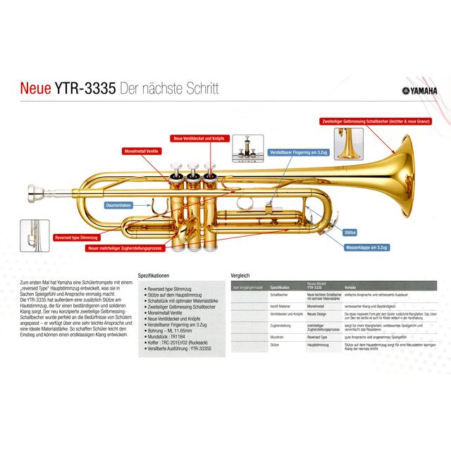 Yamaha YTR-3335 S Bb-Trumpet Silver Plated купить